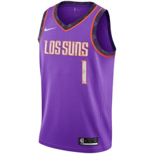 Load image into Gallery viewer, 1-Devin Booker Phoenix Suns 2018-19 Swingman Jersey – City Edition – Purple