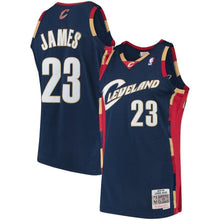 Load image into Gallery viewer, 23-LeBron James Cleveland Cavaliers Hardwood Classics Swingman Jersey - Navy