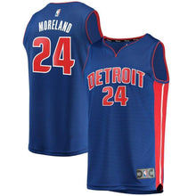 Load image into Gallery viewer, 24-Eric Moreland Detroit Pistons Jersey - Icon Edition – Blue