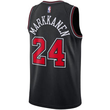Load image into Gallery viewer, 24-Lauri Markkanen Chicago Bulls Swingman Jersey - Statement Edition – Black