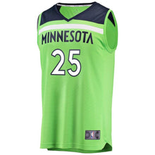Load image into Gallery viewer, 25-Derrick Rose Minnesota Timberwolves  Jersey - Statement Edition - Neon Green