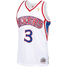 Load image into Gallery viewer, 3-Allen Iverson Philadelphia 76ers  1996-97 Hardwood Classics Swingman Jersey – White