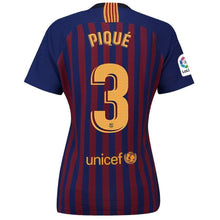 Load image into Gallery viewer, 3-Gerard Piqué Barcelona Women's 2018-19 Home Stadium Player Jersey – Blue