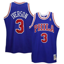 Load image into Gallery viewer, 3- Philadelphia 76ers  Allen Iverson '96-'97 Hardwood Classics 50 Year Anniversary Throwback Premium Jersey
