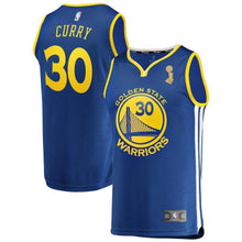 Load image into Gallery viewer, 30-Stephen Curry Golden State Warriors  2018 NBA Finals Champions Player Jersey Royal – Icon Edition