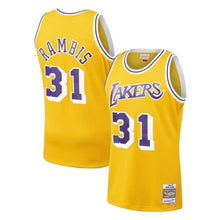 Load image into Gallery viewer, 31-Kurt Rambis Los Angeles Lakers Hardwood Classics Swingman Jersey – Gold