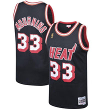 Load image into Gallery viewer, 33-Alonzo Mourning Miami Heat  1996-97 Hardwood Classics Swingman Jersey - Black