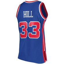 Load image into Gallery viewer, 33-Grant Hill Detroit Pistons  Hardwood Classics Swingman Jersey - Blue
