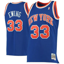 Load image into Gallery viewer, 33-Patrick Ewing New York Knicks  1991-92 Hardwood Classics Swingman Jersey - Blue