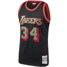 Load image into Gallery viewer, 34-Shaquille O'Neal Los Angeles LakersHardwood Classics Christmas Swingan Collection Jersey – Black
