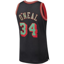Load image into Gallery viewer, 34-Shaquille O'Neal Los Angeles LakersHardwood Classics Christmas Swingan Collection Jersey – Black