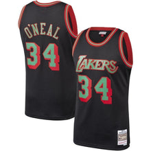 Load image into Gallery viewer, 34-Shaquille O'Neal Los Angeles LakersHardwood Classics Christmas Swingan Collection Jersey – Black