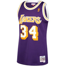 Load image into Gallery viewer, 34-Shaquille O'Neal Los Angeles Lakers  Hardwood Classics Swingman Jersey – Purple