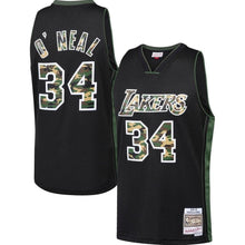Load image into Gallery viewer, 34-Shaquille O'Neal Los Angeles Lakers  Straight Fire Camo Swingman Jersey – Black
