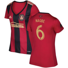 Load image into Gallery viewer, 6-Darlington Nagbe Atlanta United FC Women's 2017-18 Primary Jersey – Red-Black