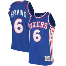 Load image into Gallery viewer, 6-Julius Erving Philadelphia 76ers Hardwood Classics Swingman Jersey - Royal