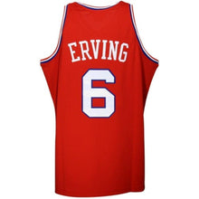 Load image into Gallery viewer, 6- Philadelphia 76ers Julius Erving Red Hardwood Classics Throwback Basketball Jersey