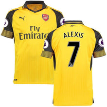 Load image into Gallery viewer, 7-Alexis Sanchez Arsenal 2016-17 Away Replica Patch Jersey - Yellow