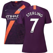 Load image into Gallery viewer, 7-Raheem Sterling Manchester City Women's 2018-19 Third Stadium Player Jersey – Purple