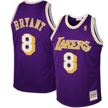 Load image into Gallery viewer, Los Angeles Lakers #8 Kobe Bryant Purple 1997 Authentic Hardwood Classics Road Jersey