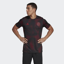 Load image into Gallery viewer, MEN ADIDAS MEXICO PRE-MATCH JERSEY BLACK / COLLEGIATE BURGUNDY