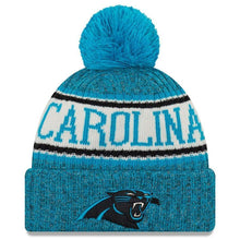 Load image into Gallery viewer, Carolina Panthers New Era 2019 Cold Weather Knit Hat – Blue