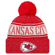Load image into Gallery viewer, Kansas City Chiefs New Era 2019 Cold Weather Knit Hat – Red