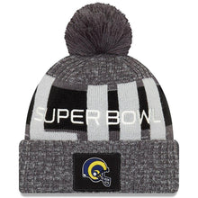 Load image into Gallery viewer, Los Angeles Rams New Era Heather Gray Super Bowl LIII Bound Marled Knit Hat