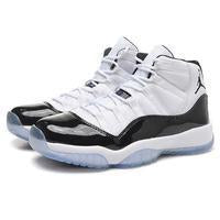 Load image into Gallery viewer, Men's Jordan 11 Concord High 45 Basketball Shoes - White
