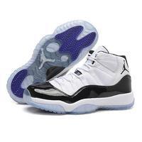 Load image into Gallery viewer, Men's Jordan 11 Concord High 45 Basketball Shoes - White