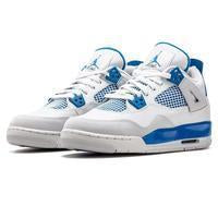 Load image into Gallery viewer, Men's Jordan 4 Retro Basketball Shoes - White Blue
