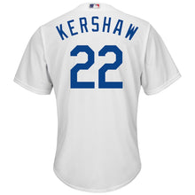 Load image into Gallery viewer, Clayton Kershaw Los Angeles Dodgers Majestic Cool Base Player Jersey - White/Royal