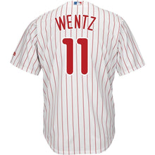 Load image into Gallery viewer, Carson Wentz Philadelphia Phillies Majestic x MLB Crossover Cool Base Player Jersey - White