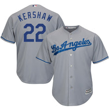 Load image into Gallery viewer, Clayton Kershaw Los Angeles Dodgers Majestic Cool Base Player Jersey - White/Grey