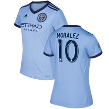 Load image into Gallery viewer, Maximiliano Moralez New York City FC Women's 2017/18 Primary Jersey - Light Blue