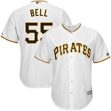Load image into Gallery viewer, Josh Bell Pittsburgh Pirates Majestic Cool Base Player Replica Jersey – White