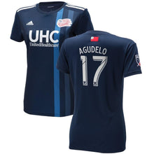 Load image into Gallery viewer, Juan Agudelo New England Revolution Women's 2018 Primary Player Jersey – Navy