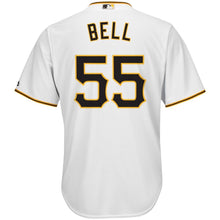 Load image into Gallery viewer, Josh Bell Pittsburgh Pirates Majestic Cool Base Player Replica Jersey – White