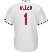 Load image into Gallery viewer, Greg Allen Cleveland Indians Majestic Home Official Cool Base Player Jersey - White