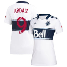 Load image into Gallery viewer, Joaquín Ardaiz Vancouver Whitecaps FC  Women's 2019 Hoop Player Jersey – White