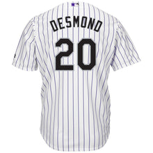 Load image into Gallery viewer, Ian Desmond Colorado Rockies Majestic Home Official Cool Base Player Jersey - White/Purple