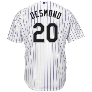 Ian Desmond Colorado Rockies Majestic Home Official Cool Base Player Jersey - White/Purple