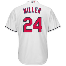Load image into Gallery viewer, Andrew Miller Cleveland Indians Majestic Home Official Cool Base Player Jersey - White