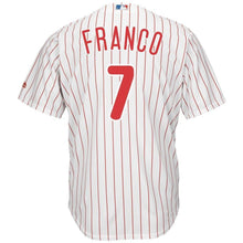 Load image into Gallery viewer, Maikel Franco Philadelphia Phillies Majestic Cool Base Player Jersey - White/Red