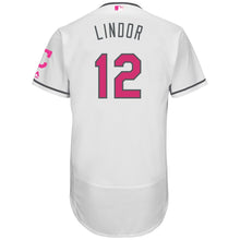 Load image into Gallery viewer, Francisco Lindor Cleveland Indians Majestic Mother's Day Flex Base Jersey - White