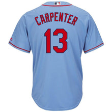 Load image into Gallery viewer, Matt Carpenter St. Louis Cardinals Majestic Alternate Cool Base Player Jersey – Horizon Blue/White