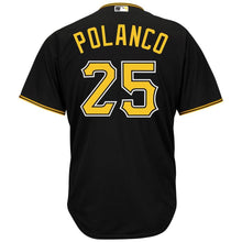 Load image into Gallery viewer, Gregory Polanco Pittsburgh Pirates Majestic Cool Base Player Jersey - Black