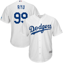 Load image into Gallery viewer, Hyun-Jin Ryu Los Angeles Dodgers Majestic Home Official Cool Base Player Replica Jersey - White