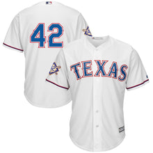 Load image into Gallery viewer, Texas Rangers Majestic 2019 Jackie Robinson Day Official Cool Base Jersey – White