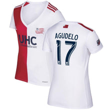 Load image into Gallery viewer, Juan Agudelo New England Revolution Women's 2017/18 Secondary Jersey - Red/White